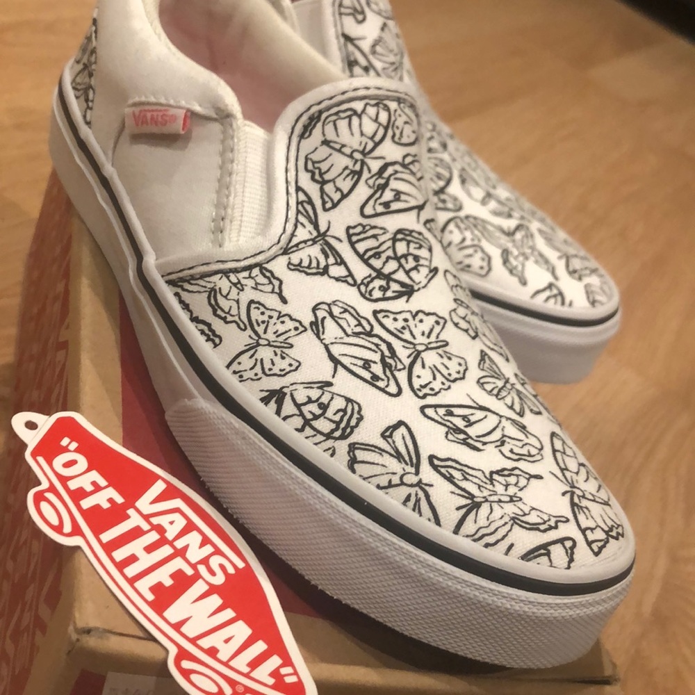 NEW VANS ASHER COLOR ME SKATE SHOE BUTTERFLY